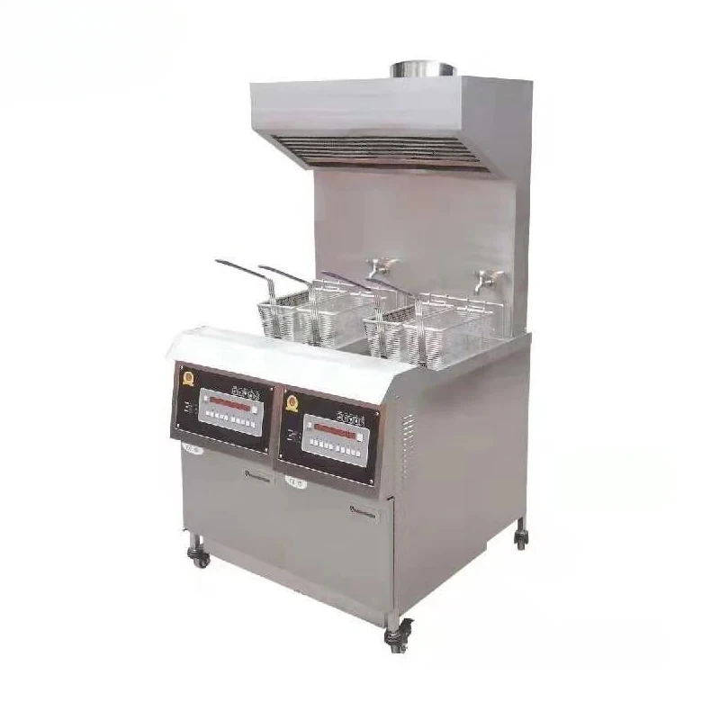 Henny penny commercial chicken open deep fryer with range hood