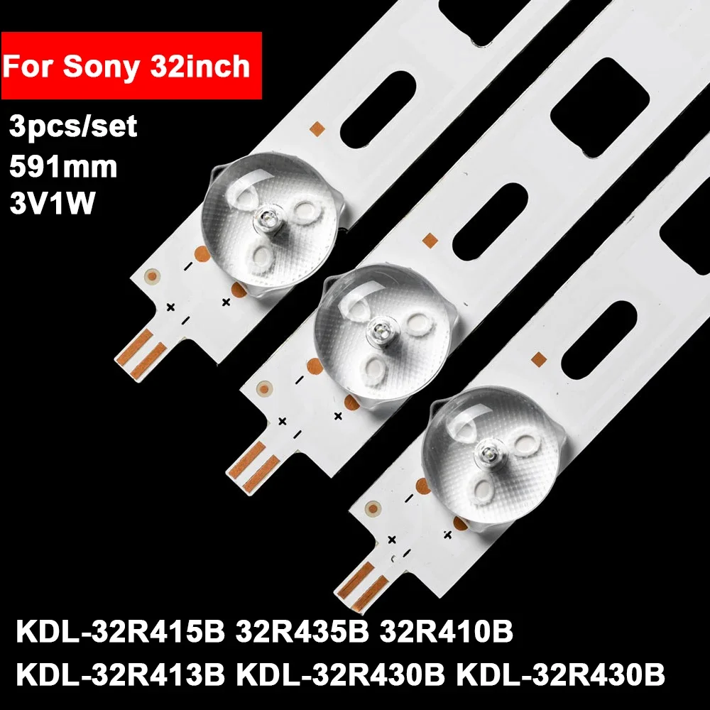 3Pcs/set 32WC LED Backlight TV Repair Parts for Sony 32inch 591mm 8led 3V KDL-32R415B 32R435B 32R410B KDL-32R413B KDL-32R430B