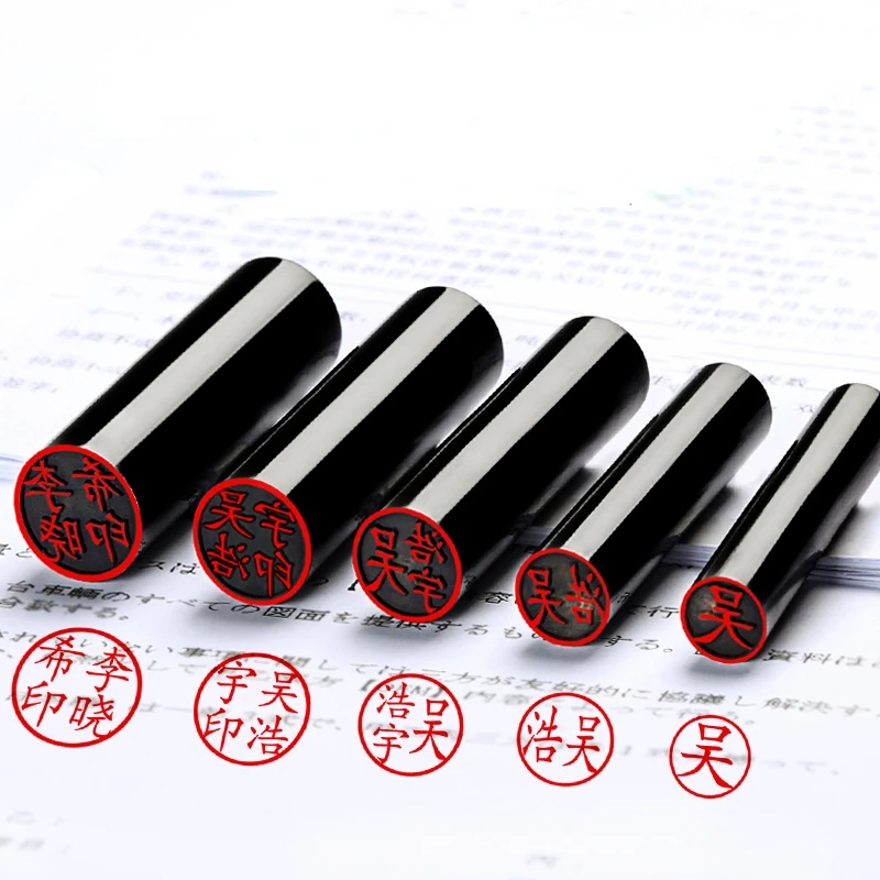 Japanese Style Seals Stamps Ox Horn Sellos Personal Portable Chinese Calligraphy Painting Seal Chinese Name Stamps Stempel