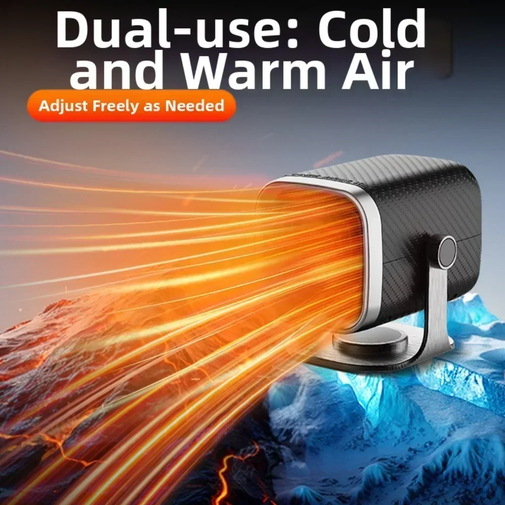 

1PC 2-in-1 12V Portable Car Heater With Both Heating And Fan Modes Mini Car Interior Defrosting And Defogging Square Heater