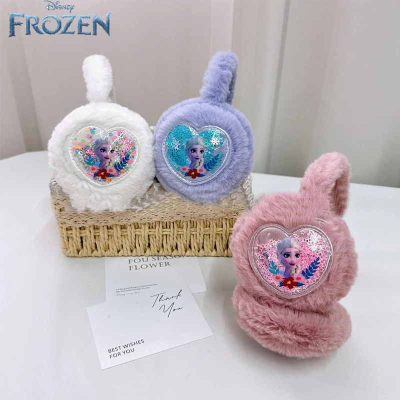 

Disney Frozen Winter Children Earmuffs Warm Princess Elsa Shimmering Girl's Plush Earbag Windproof Christmas Decoration Material