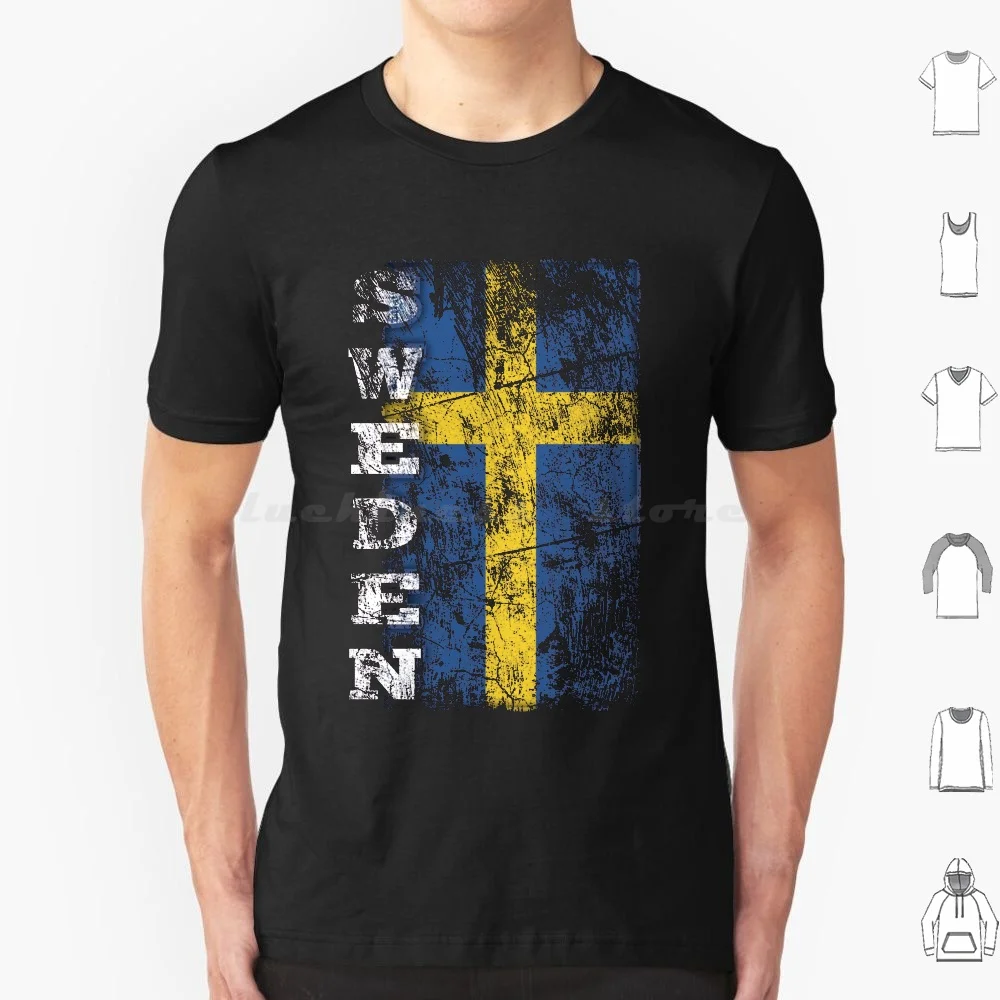 Sweden Flag Flag Cool T Shirt Men Women Kids 6xl Sweden Flag Banner Swede Cool Vintage Idea Lettering Vacation Vacationers