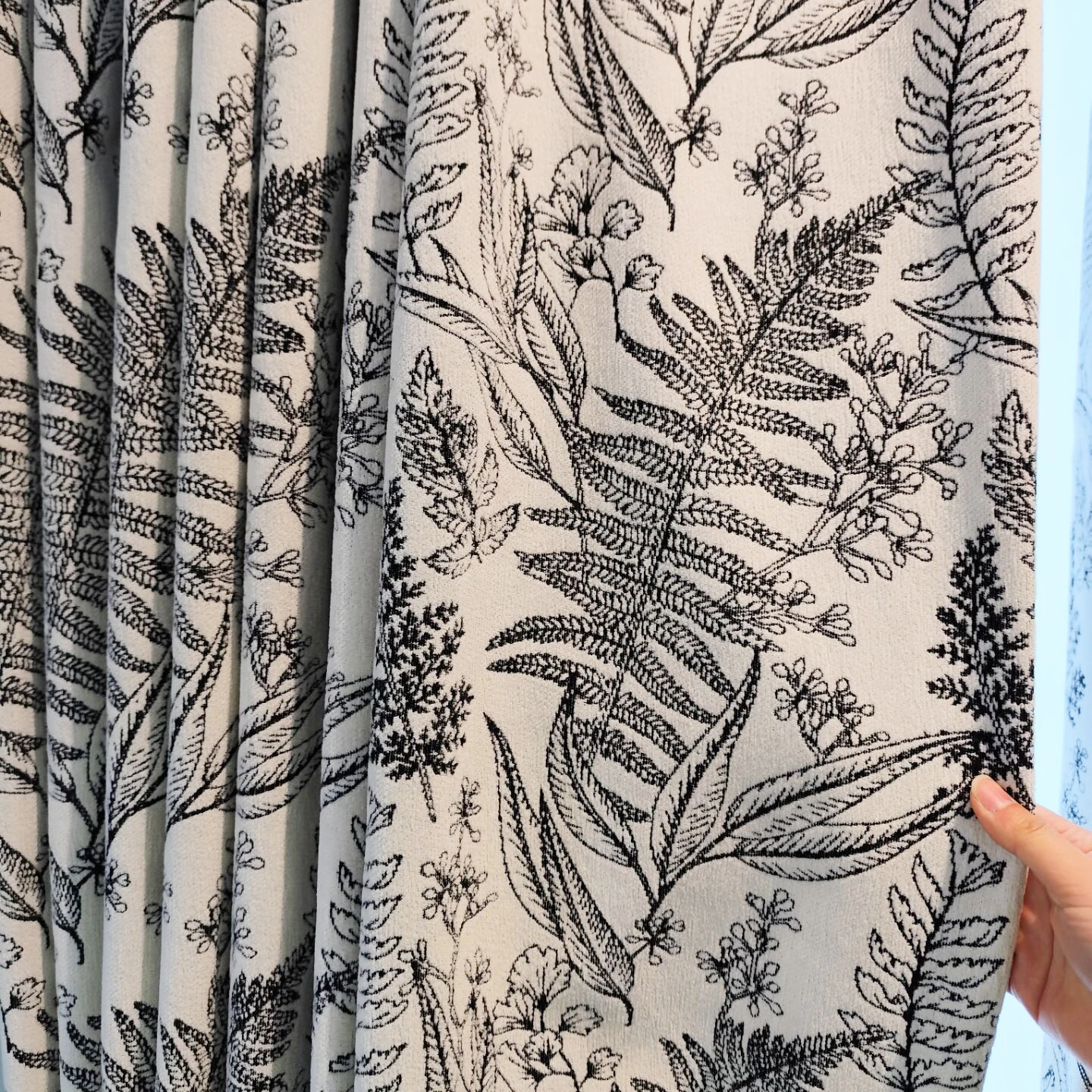 3.1m Extra Tall American Country Style Leaf & Branch Jacquard Chenille Blackout Curtains for Bedroom Living Room,Luxury Drapes