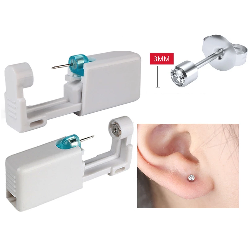 Disposable Aseptic Ear Nail Gun Household Ear Piercing Gun Ear Piercing Gun Group Portable Ear Piercings Tool for Women Men