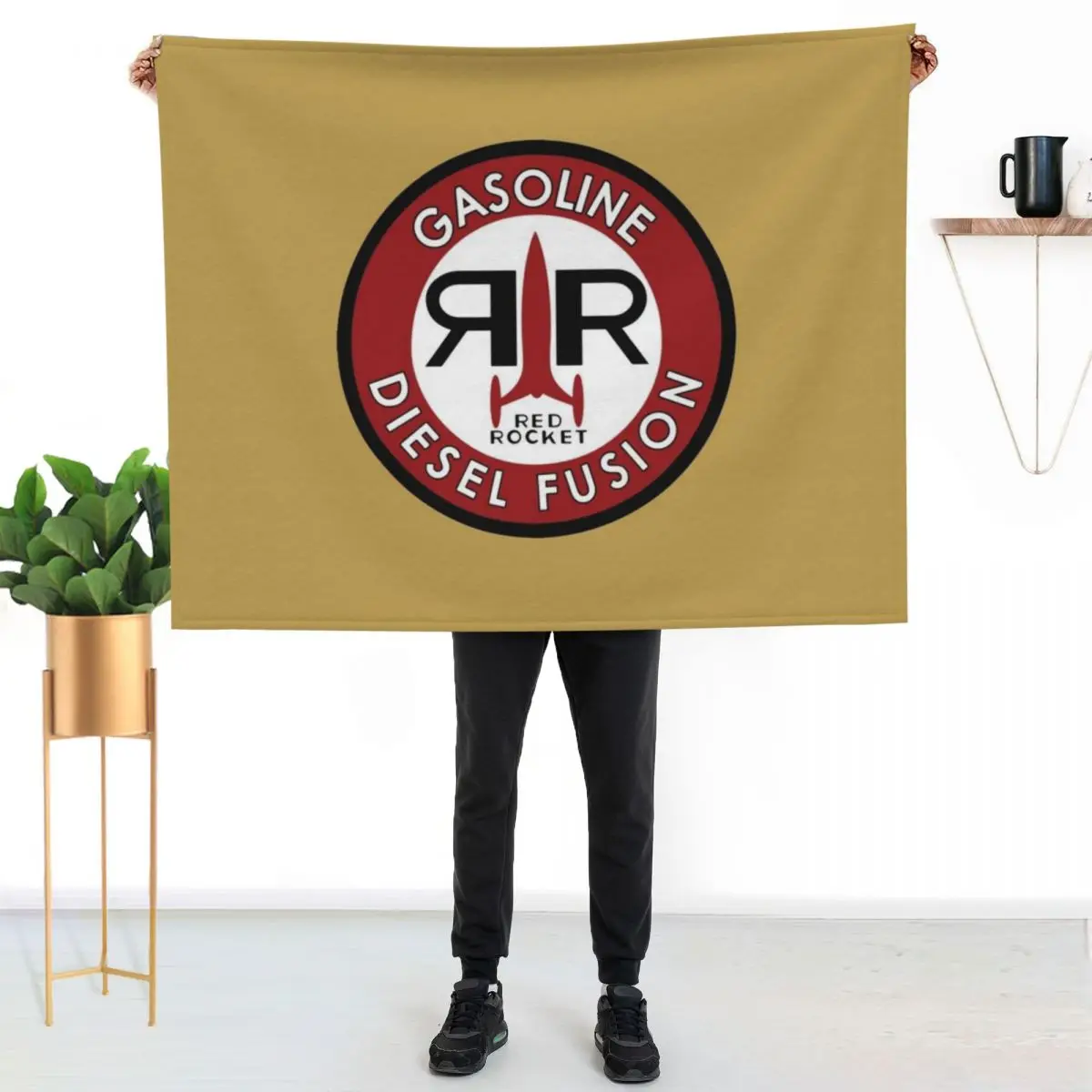 Red Rocket Logo (Color) Throw Blanket All Weather Soft Throw Blanket for Sofa