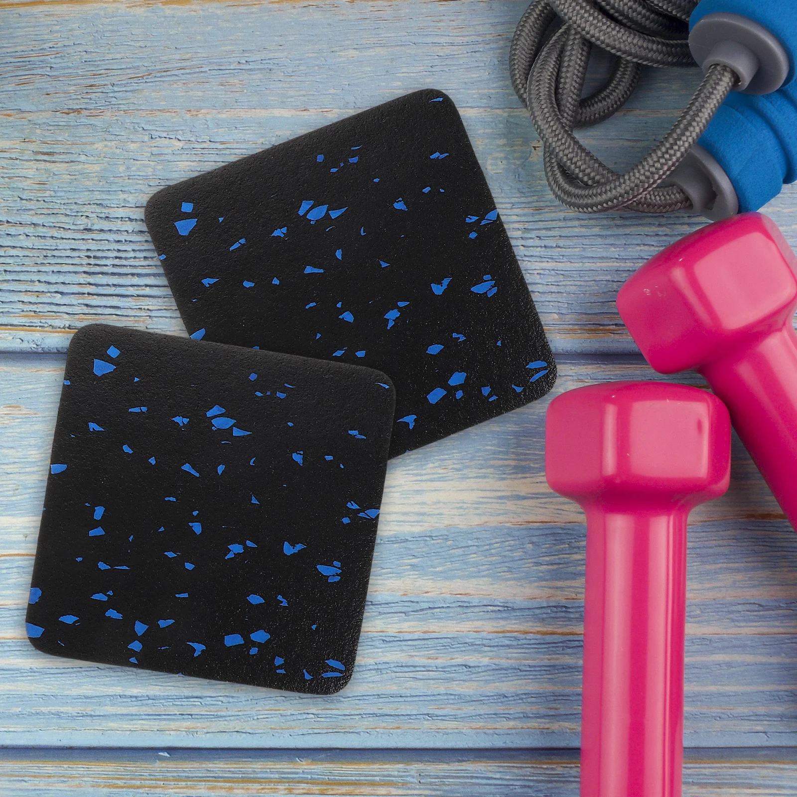 

4Pcs Treadmill Floor Protector Mat Heavy Duty Anti Vibration Pad for Fitness Equipment Soundproof Exercise Mat for Hardwood