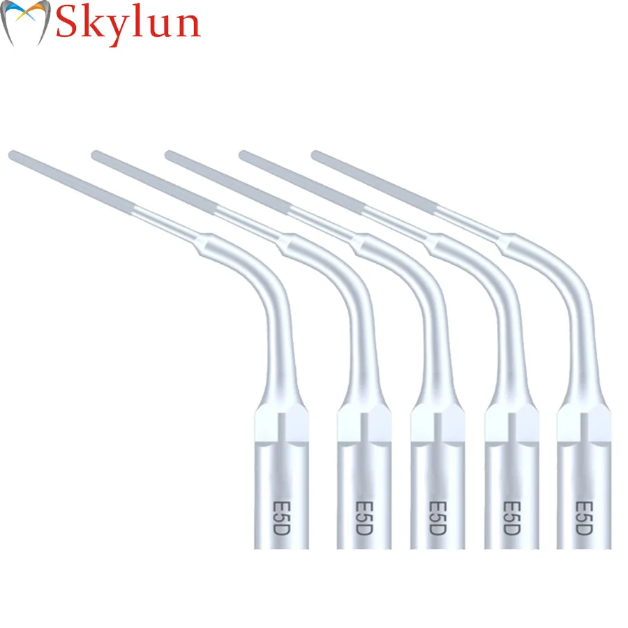 5PCS E5D Ultrasonic Scaler Tips for Dental Scaling Endo Perio Fit EMS Woodpecker Handpiece Dentistry Instrument