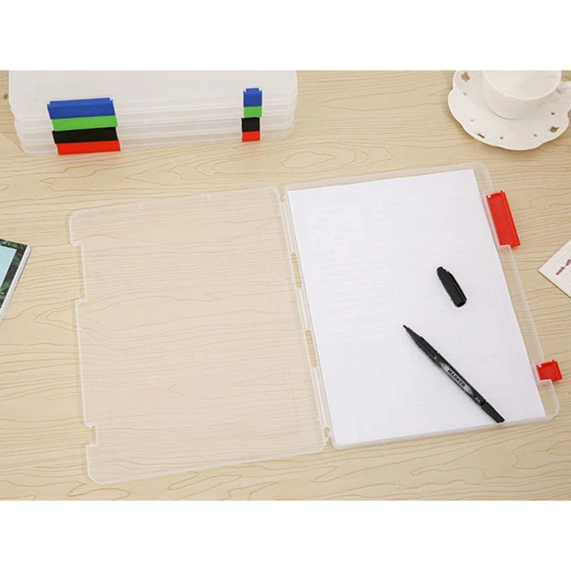 Waterproof File Storage Boxes Portable PP Transparent Document Paper Sorting Clear Filling for Case Box Protect Document