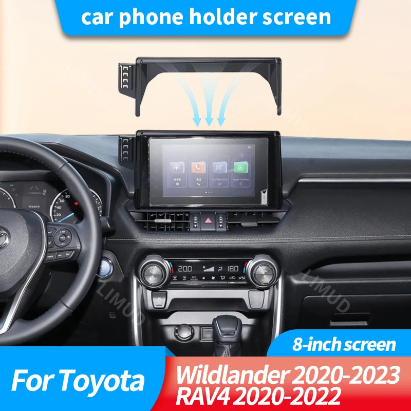 Car phone holder screen For Toyota Wildlander 2020-2023 RAV4 2020-2022 8-inch screen large-sized compatible and firmly fixed.