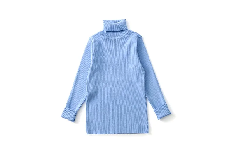UNITIM Herbst Winter Kinder Mädchen Pullover Säugling Baby Mädchen Bonbonfarben Rollkragenpullover 1-6 Jahre Mädchen Einfache Lässige Strickwaren – Detail 36