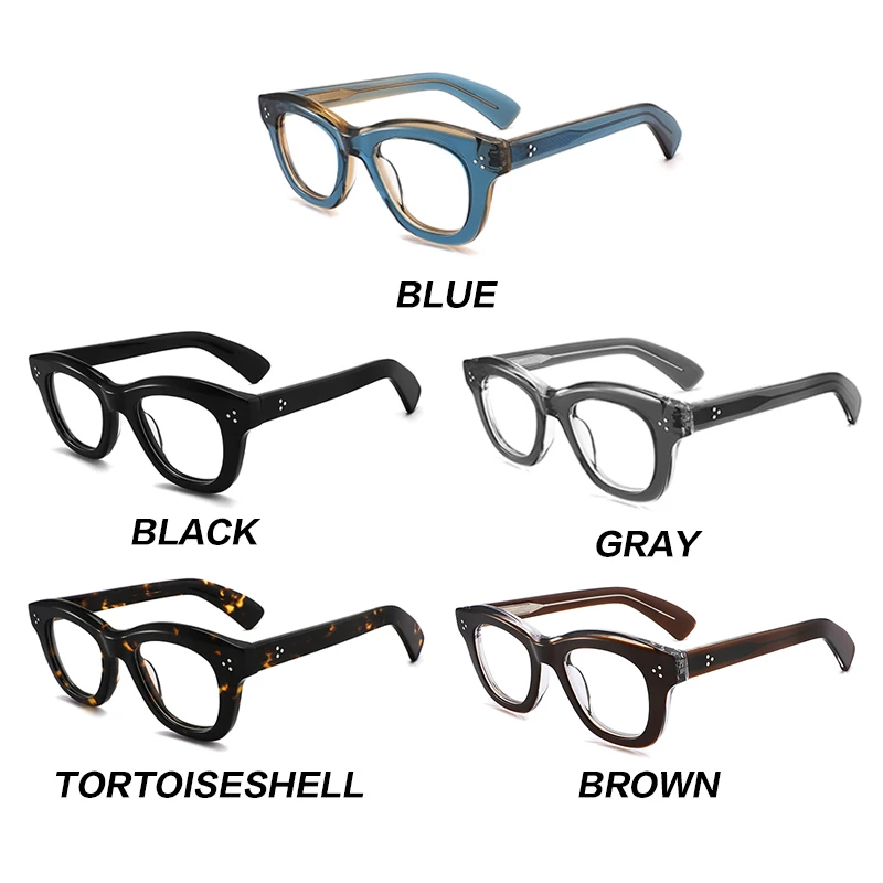 Vintage Handmade Acetate Glasses Frame Women High Quality Eyeglasses Frame Men 2025 New Retro Luxury Brand Designer Eyewear
