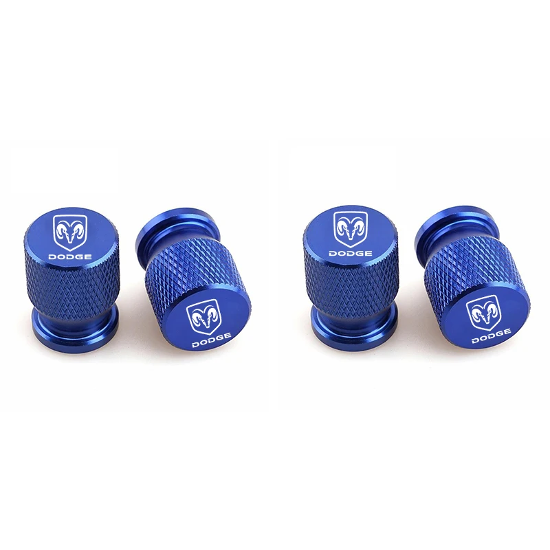 4Pcs Car Tire Valve Stems Cap Metal Tyre Rim Stem Covers For Dodge Journey Charger Challenger Caliber Nitro Durango Avenger Dart