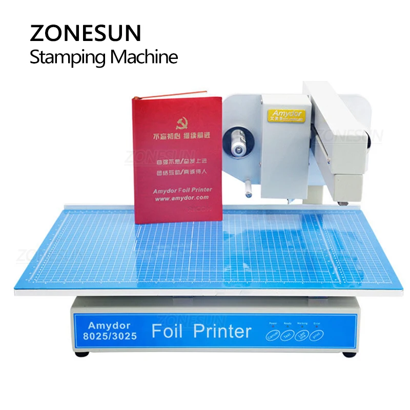 ZONESUN 디지털 자동 스탬핑 기계 Fddeing Movable Plate Foil Printer