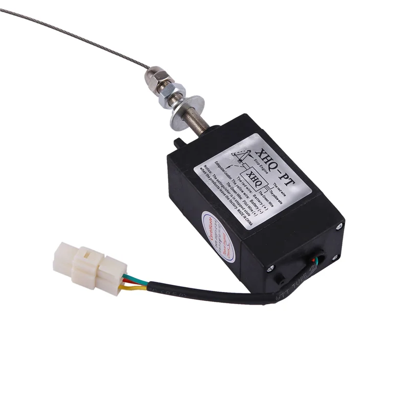 B23B 2X Normalnie Otwarty Elektrozawór Odcinający Paliwo DC 12V do Silnika, Elektrozawór Stopu Silnika XHQ-PT, Typ Włączany na Zasilanie, Magnetyczny Elektrozawór Odcinający Paliwo