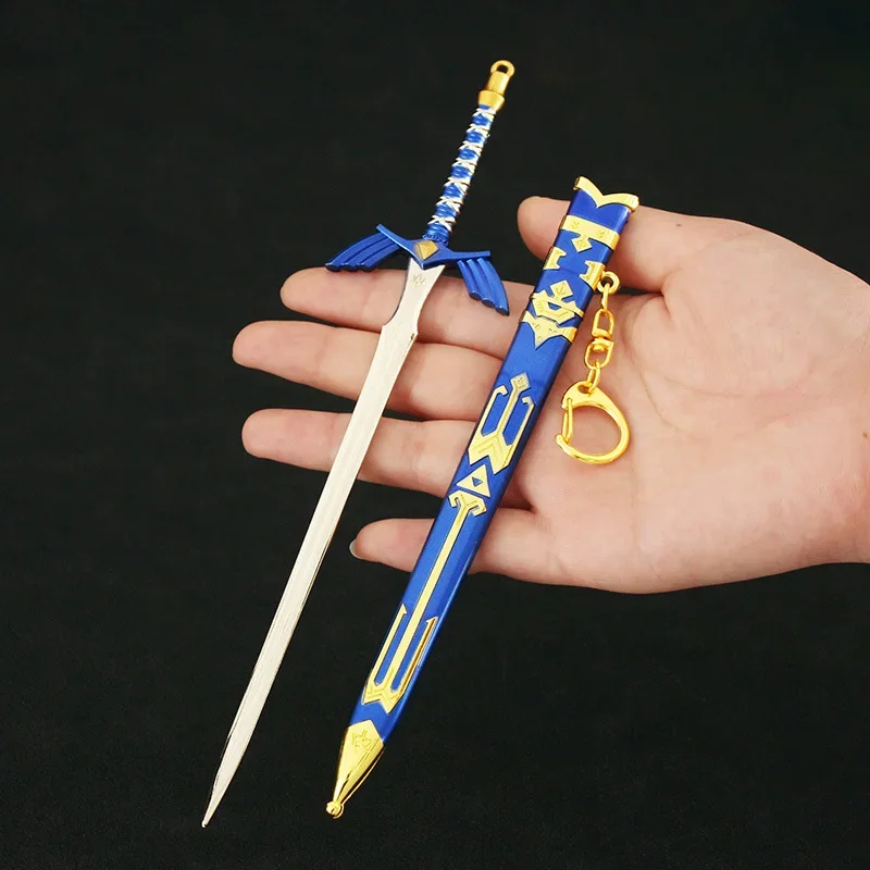 22cmMaster Sword Keycahin Link Tears of The Kingdom Game Peripherals The Hyrule Fantasy Katana Samurai Sword Gifts Toys for Boys