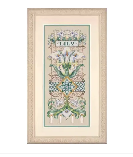 Gold Collection Counted Cross Stitch Kit LiLY Sampler Flowers DIM 35064