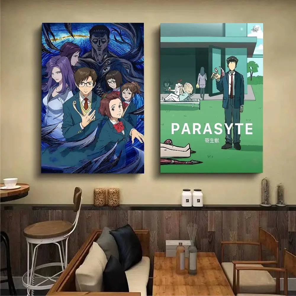ملصق فني ذاتي اللصق من Parasyte، مطبوع عليه ورق أبيض، ملصقات فنية لديكور المنزل