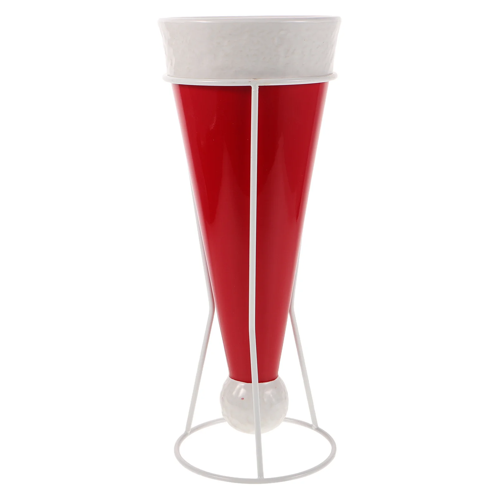 

Ceramic Flower Vase Santa Hat Shaped Vintage Christmas Table Centerpiece Floral Arrangement Holder Home Decor Floral Vase