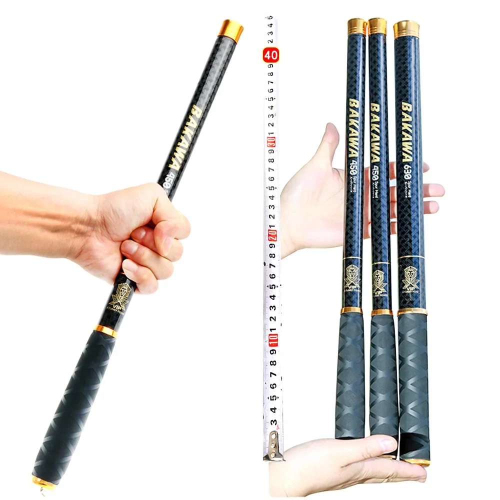 JOSBY Telescopic Fishing Rod Carbon Fiber Fiber Ultralight 2.7M/3.6M/4.5M/5.4M/6.3M/7.2M Stream Feeder Pole Freshwater Tackle