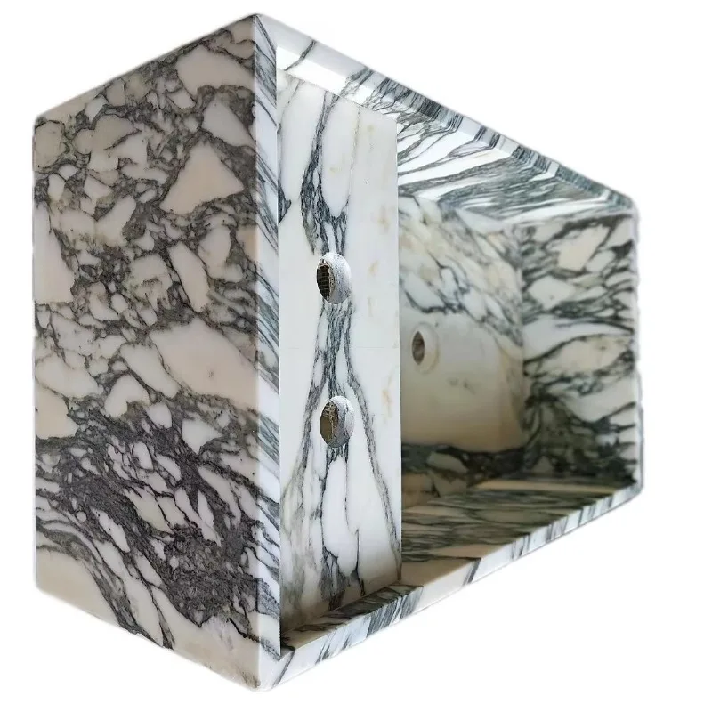 Modern Household Bathroom Sink Marble Rectangular Bathroom Natural Marble Wash Basin Carrara White Vanity Basin