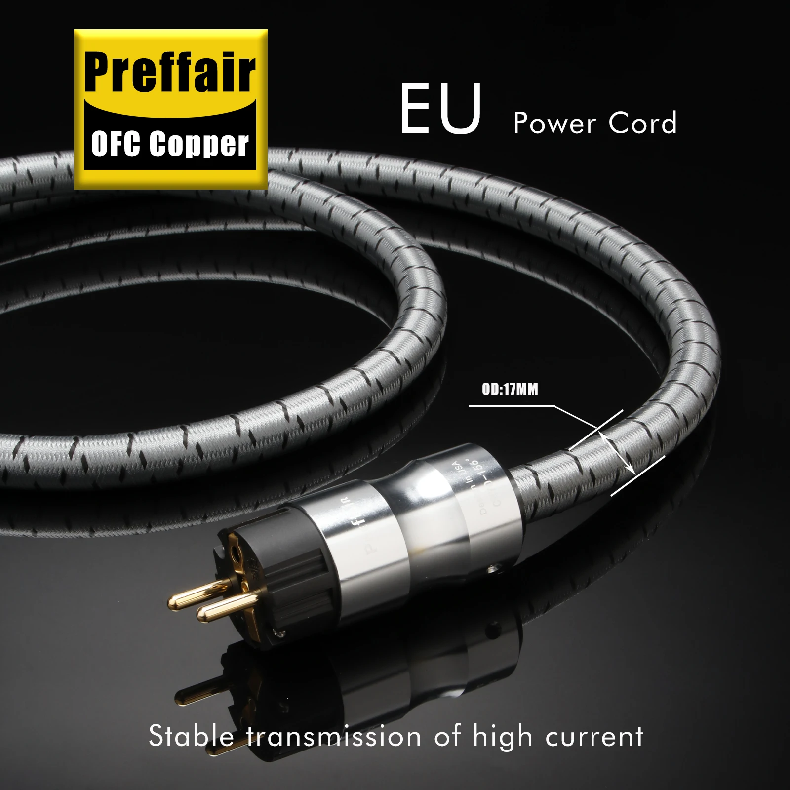 HIFI C19 20A Stromkabel OFC-Leiter Audio-Stromkabel EU/US/AU/UK Netzkabel-Stecker für Audiophile Lautsprecher Verstärker CD – Detail 4