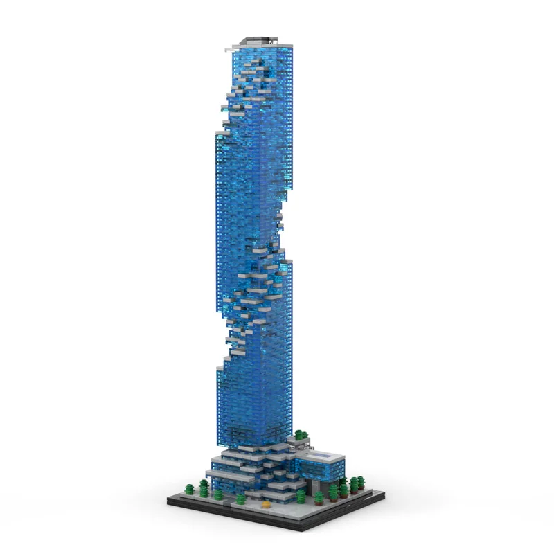 MOC Architectural Mahanakhon Bangkok 1:800 Scale Model | 1865-Piece DIY Building Block Set | Creative Holiday Gift