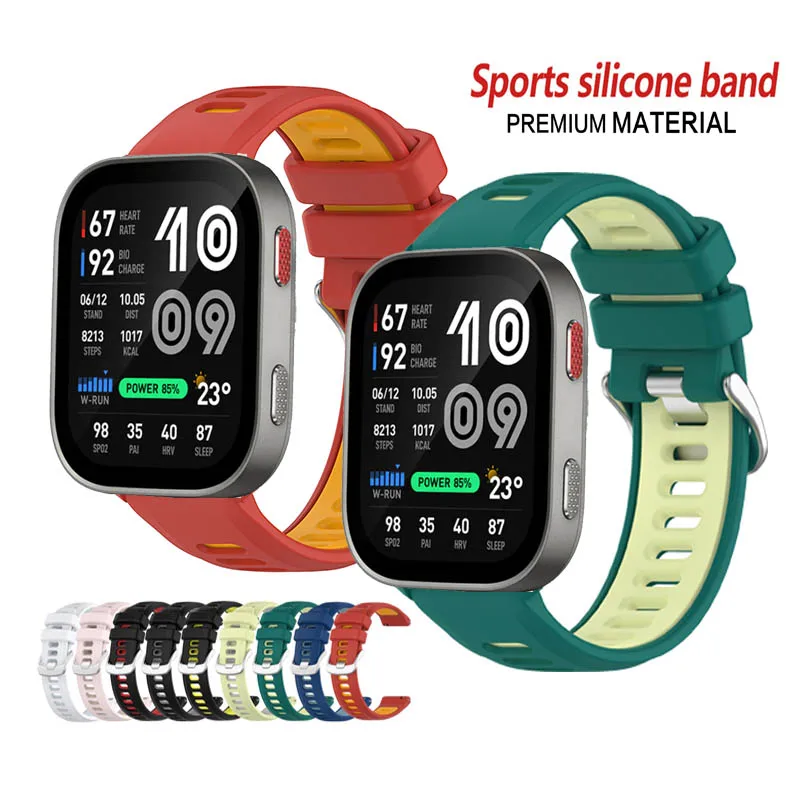 Bracelet en silicone sport pour Huami Amazfit Bip Max / Bip 6 / Bip 5 / Unity / Bip 3 Pro