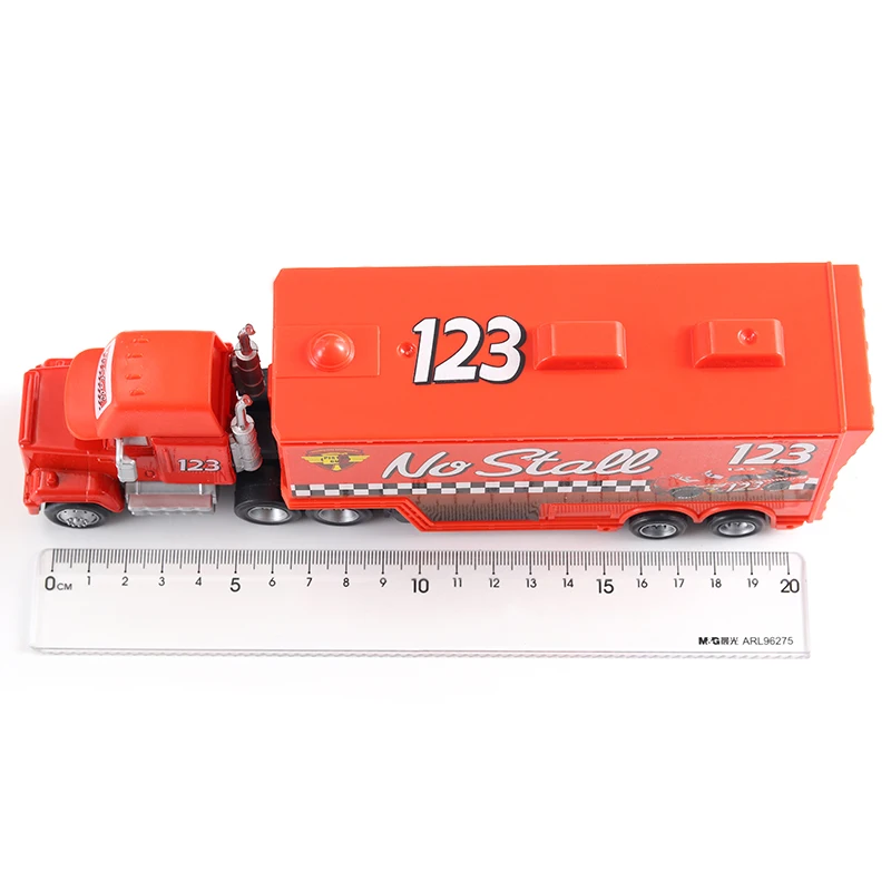 Autos und LKWs mit Anhänger, Modellautos, Anime-Figuren, Mack Semi-Hauler, Rust-eze Rennwagen, Spielzeug-Containertrucks, Kindergeburtstagsgeschenke – Detail 17