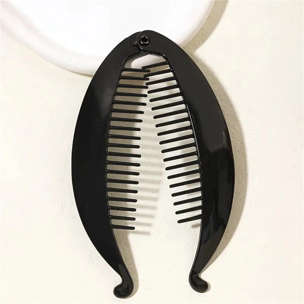 3pcs/set Fish Shape Hair Claws Clips Ponytail Holder for Women Girls Banana Clips Crabs Black Hair Styling Accessories