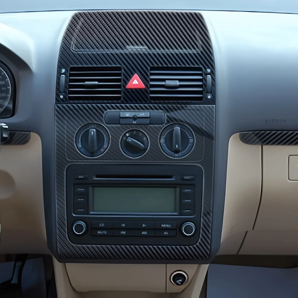 

for Volkswagen Touran 2004-2010 Interior Central Control Panel Door Handle Carbon Fiber Stickers Decals Car styling Accessorie