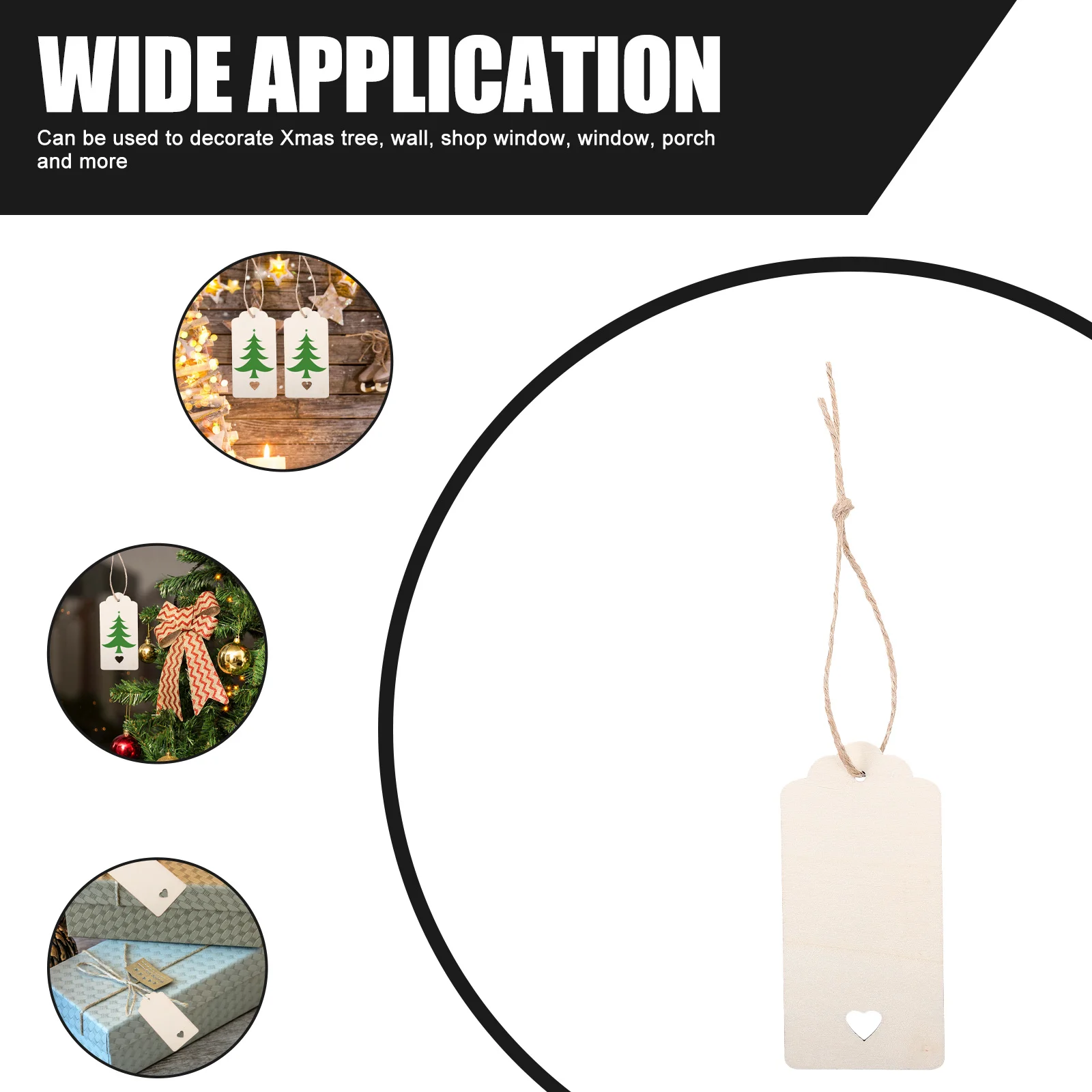 

24Sets Unfinished Wood Slices Christmas Cutouts DIY Pendant Crafts for Xmas Tree Party Decoration Supplies Christmas Cutouts