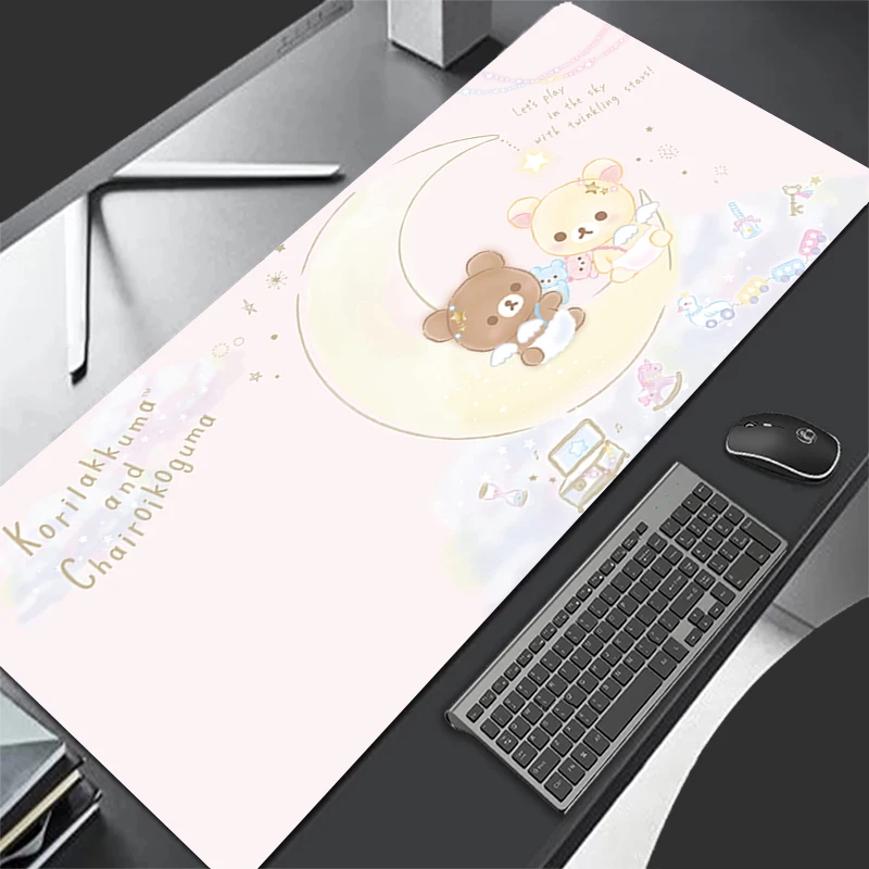Gaming Mouse Pad Large Gamer Rilakkuma Keyboard Pad Desk Mouse Mat Carpet Rubber Tapis Souris Gaming Notbook Pc Kawaii Mousepad