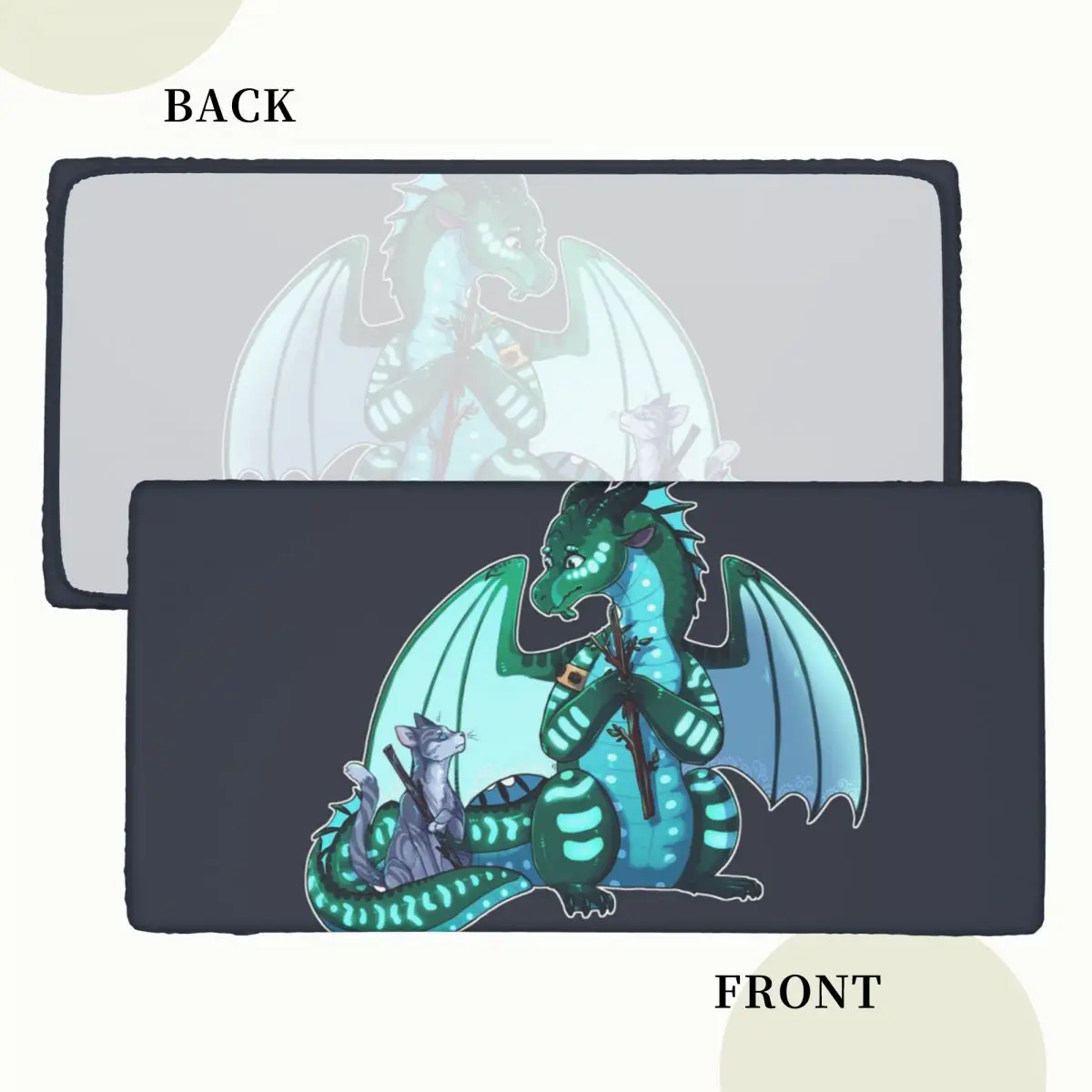 Wings Of Fire & Warriors - Turtle And Jayfeather Customized Rectangular Tablecloth Oilproof Table Cover for Dining Table Cloth