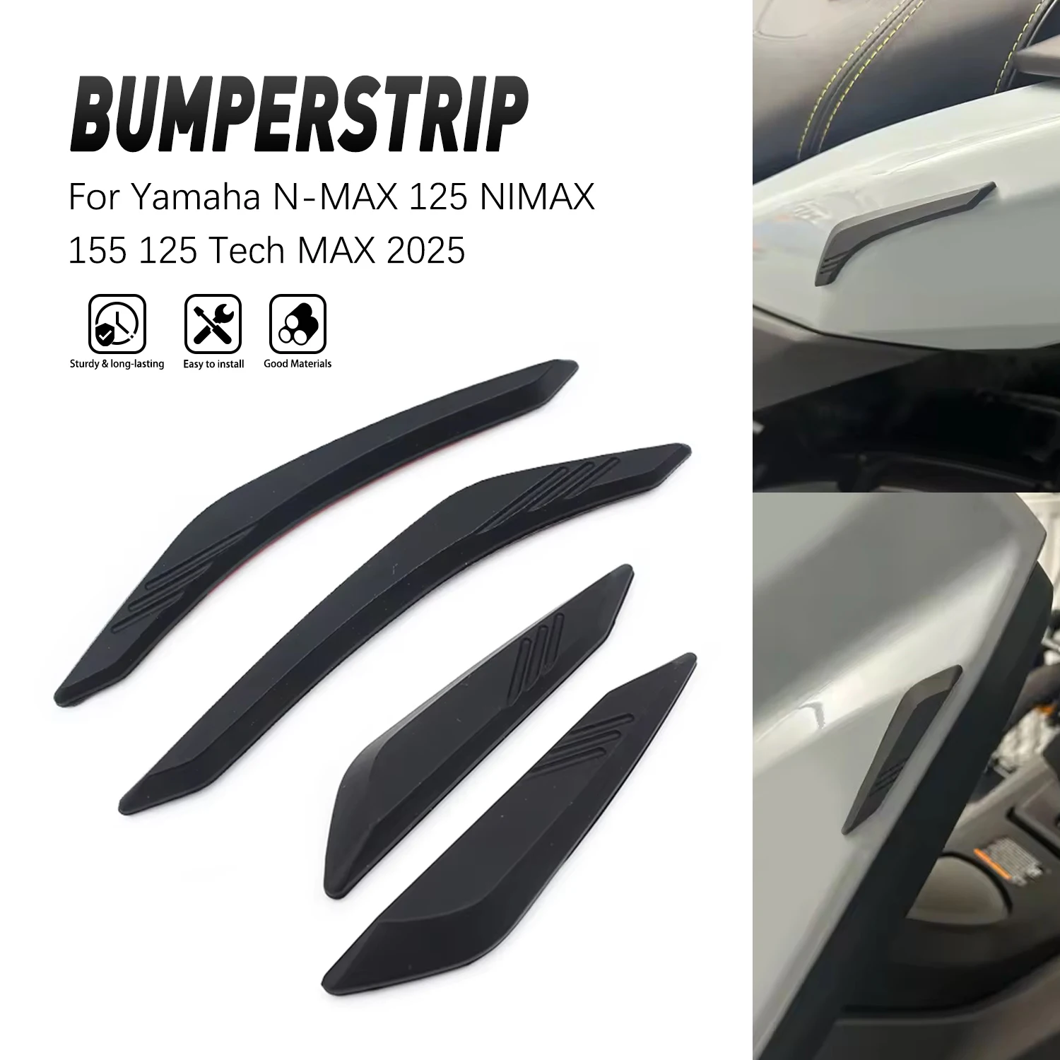 

Motorcycle Side Fairing Scratch FOR YAMAHA NMAX125 2025 NMAX155 25 Strip Rubber Block Protection Guard Accessories