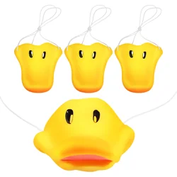4 Pcs Simulation Duck Prop Cosplay Costume Accessories Carnival Party Nose Animal Dress Up Nose Lightweight Vinyl Reusable