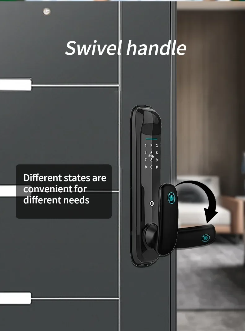 SZMYQ Tuya WiFi 生体認証指紋ロック指紋/パスワード/IC カード/キー/APP ロック解除自動スマートドアロックスマートホーム用