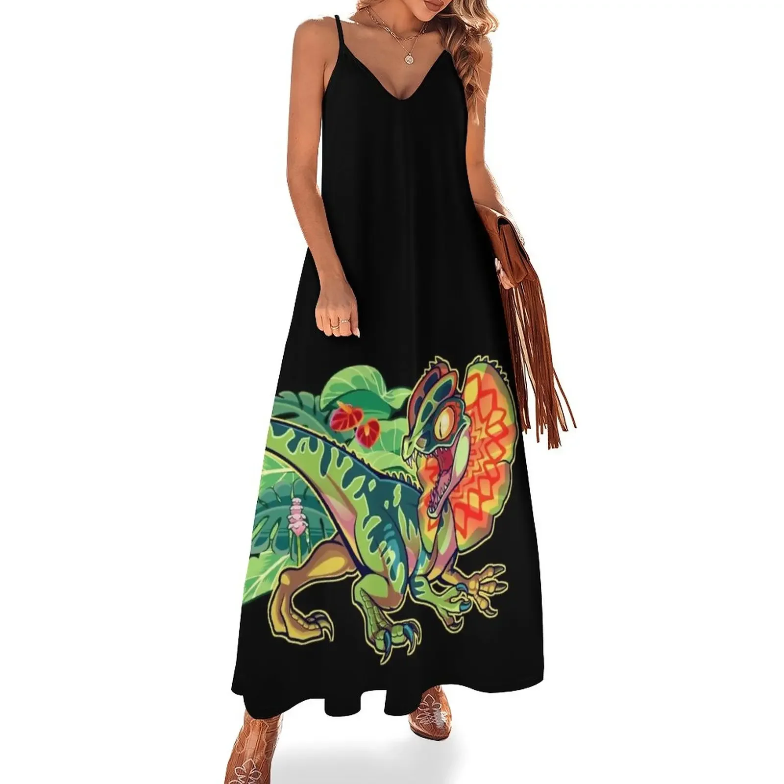 

Dilophosaurus Sleeveless Dress birthday dress women dresses ceremony dresses