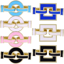 Juya fai da te 18 carati placcato oro smalto ciondolo chiusura chiusure accessori per perline fatte a mano perle barocche creazione di gioielli
