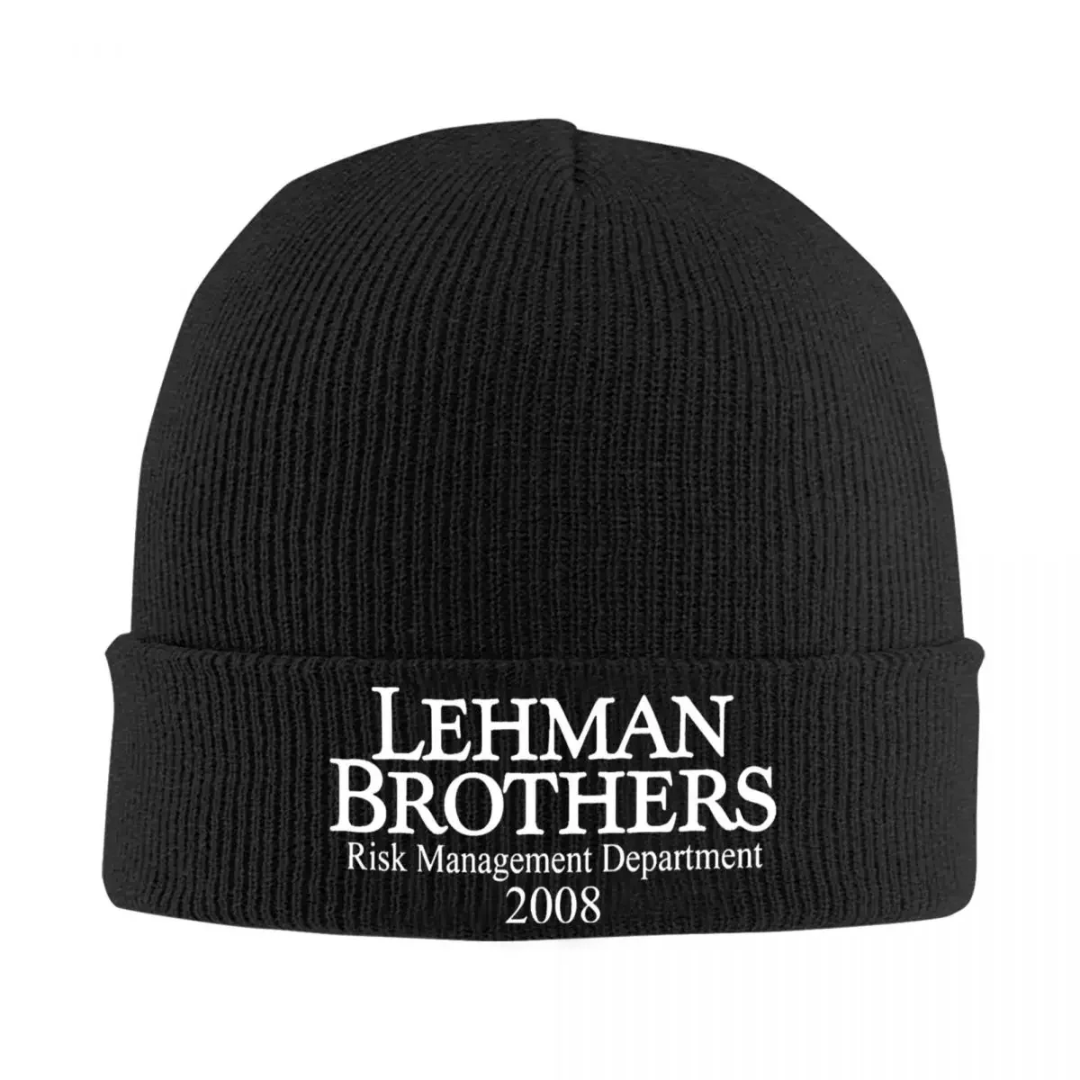 Lehman Brothers Risk Management Department 2008 Knit Hat Beanies Autumn Winter Hats Warm Street Cap Men Women