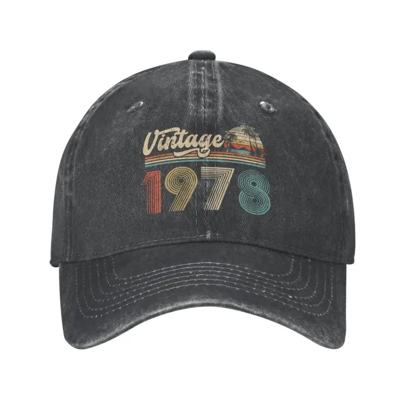 Classic Cotton Classic Vintage 1978 Baseball Cap Men Women Breathable 45nd Birthday Gift Dad Hat Outdoor
