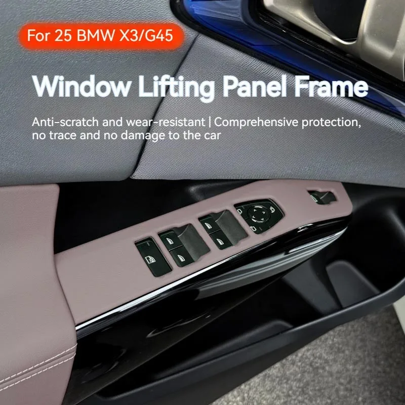 

For BMW X3 G45 2025Car LHD Window Lift Switch Panel Cover Frame Decoration Cover Trimtyling Interior Accessories
