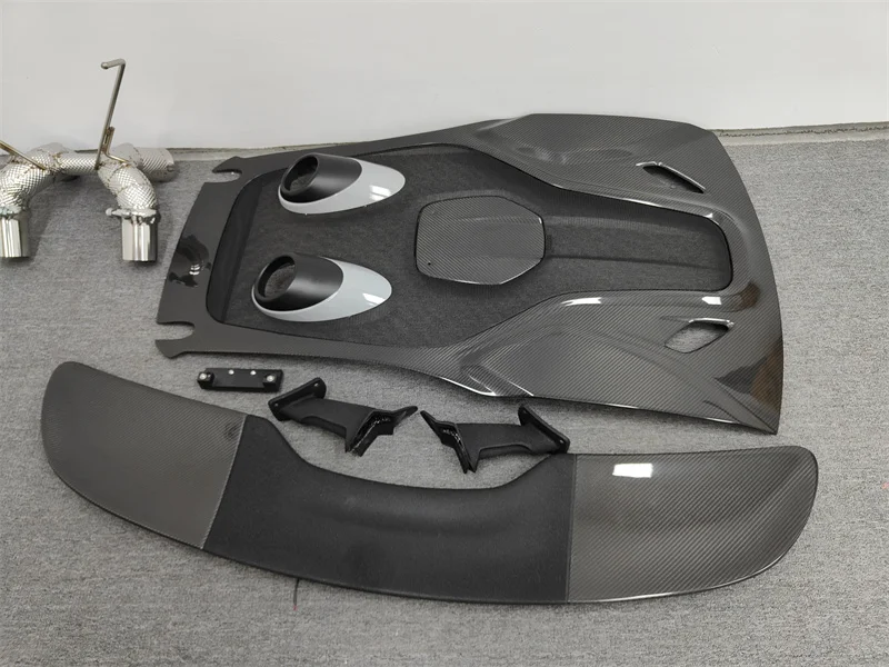 

Upgrade for McLaren 540C 570S Exhaust Body Kit with True Carbon Fiber Tailgate Spoiler 600LT Style Body Parts