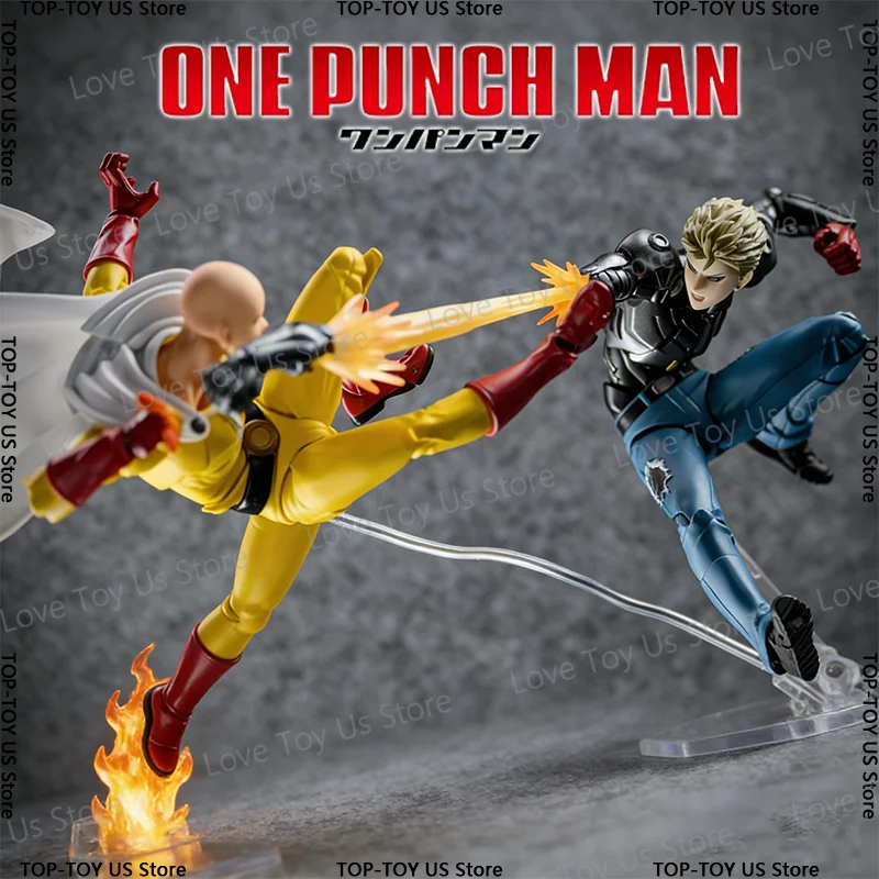 

Коллекционные фигурки KAIYODO Revoltech Amazing Yamaguchi One Punch Man: Сайтама и Генос, подвижные модели из ПВХ, аниме-игрушки
