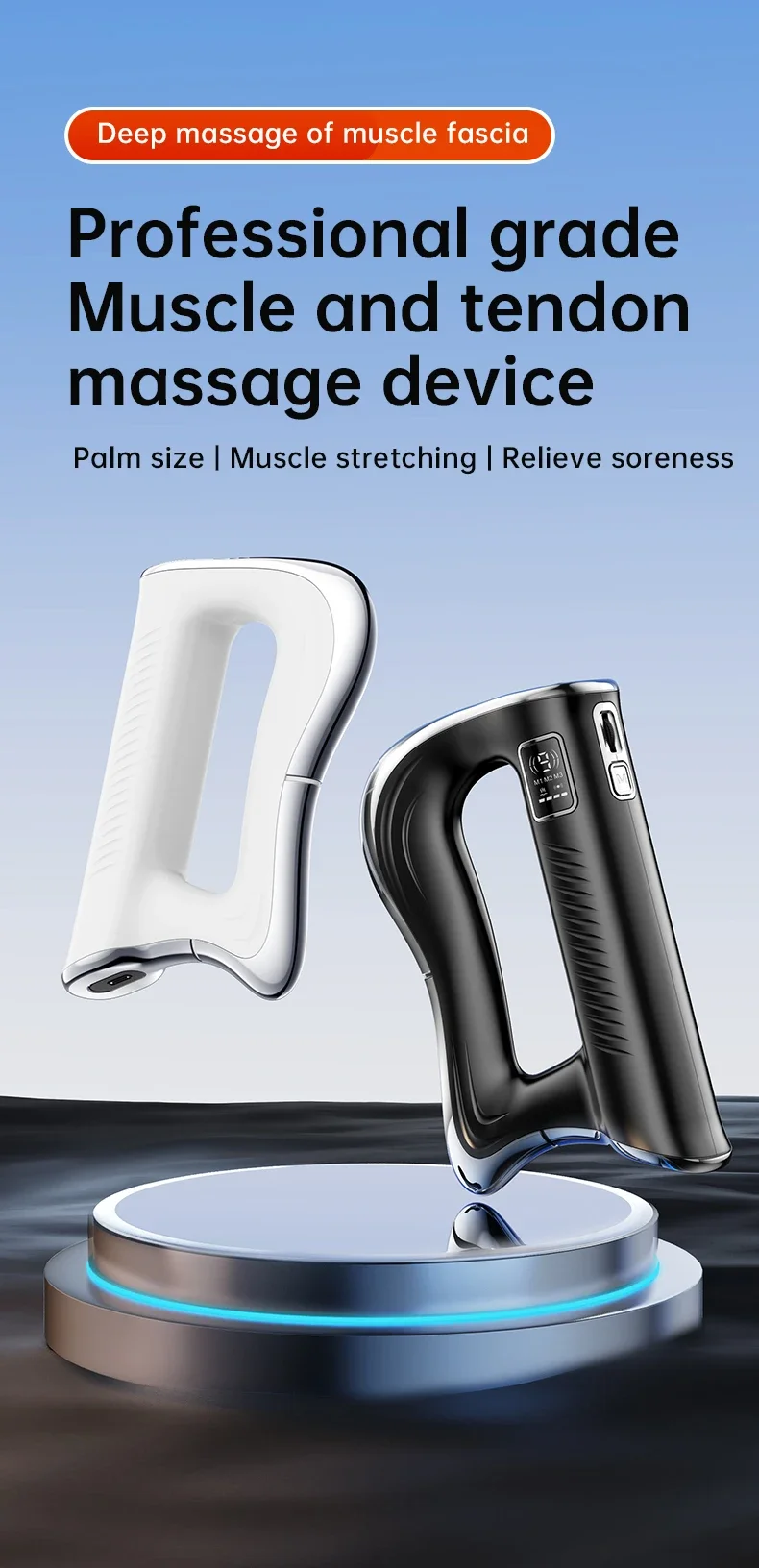 Rechargeable Fascia Knife Tens EMS Muscle Stimulation Micro Massage Relax Electric Leg Scraping Fascia Knife Vibration Massager