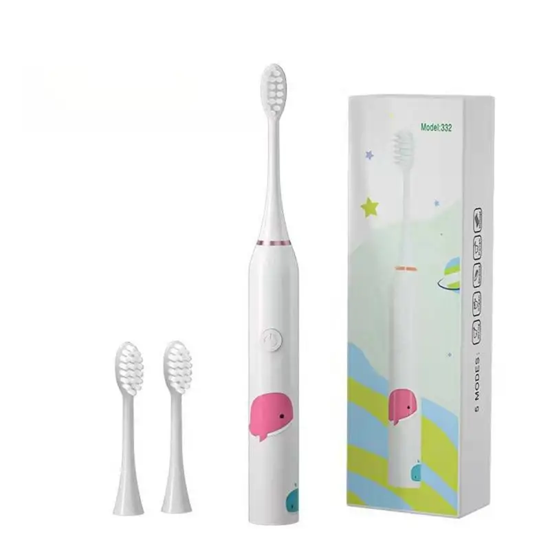 Children Sonic Electric Toothbrush Waterproof Rechargeable Sonic Electric Toothbrush Smart Timing Soft Electric Sonic Brush