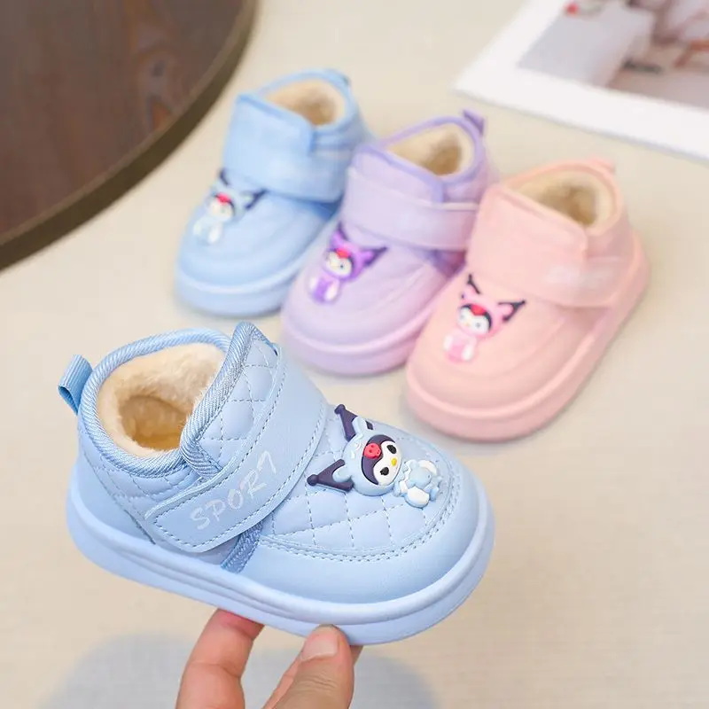 شتاء جديد الأطفال الأحذية القطنية للفتيات الفتيان موضة لينة أسفل المضادة للانزلاق تنوعا الدفء أحذية قطنية حذاء كاجوال