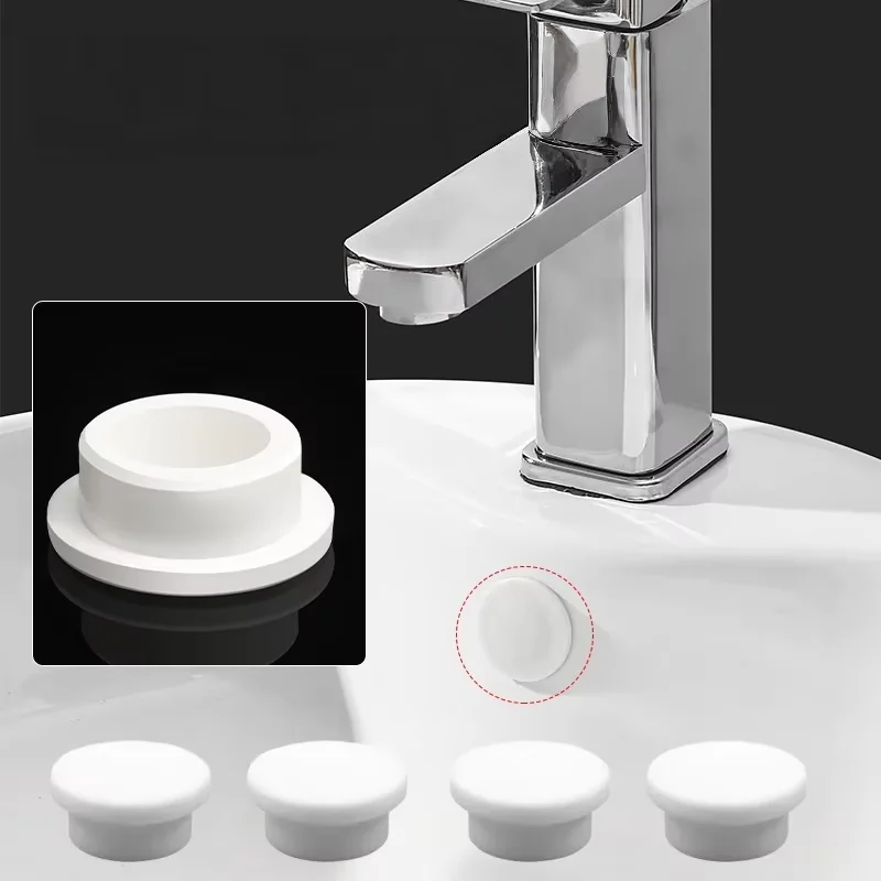 

Sink Hole Plug Wash Basin Overflow Cover Kitchen Bathroom Water Level Rise Overflow Water Plug Bathtub Stopper Drainage Cover