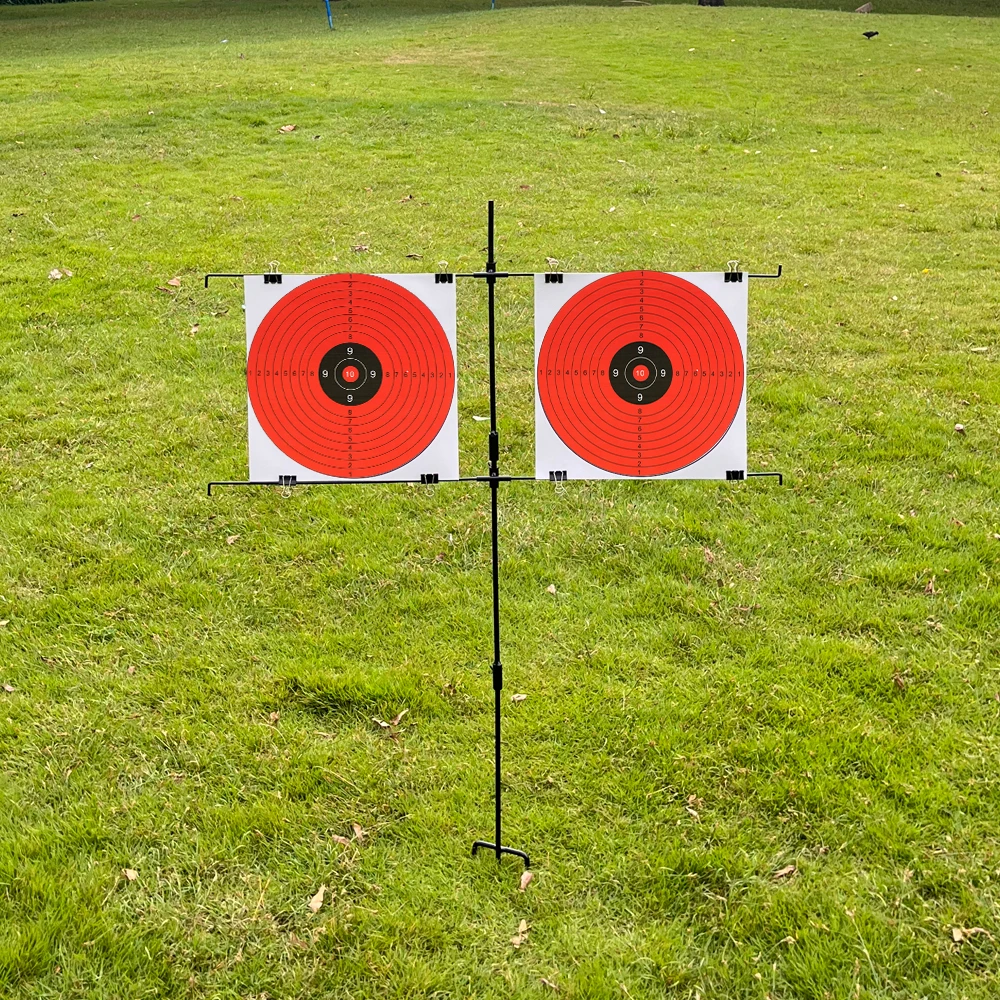 مشبك ورق الهدف العالمي، حامل ورق الهدف المعدني القابل للتعديل للتصوير. لا يشمل الورق المستهدف.