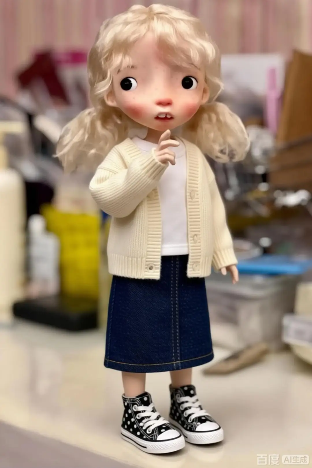 

New SD BJD doll 1/6 BJD Girl 27cm nana xiaozhizhang sister resin toy model doll birthday gift make up