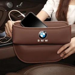 Car Seat Gap Storage Box Leather Car Seat Organizer Holder For BMW M e46 e90 e60 f30 f10 e39 e36 g20 g30 f20 e87 e92 Accessories